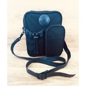 Vintage Ricardo Beverly Hills Luggage Black Crossbody Small Canvas Travel Bag